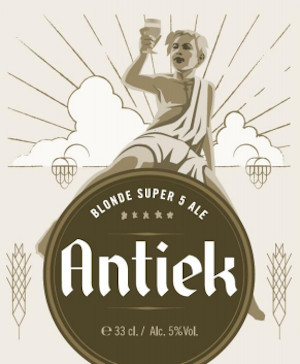 Antiek Super Blond bier 5 logo Antiek Super 5 Blond bier logo